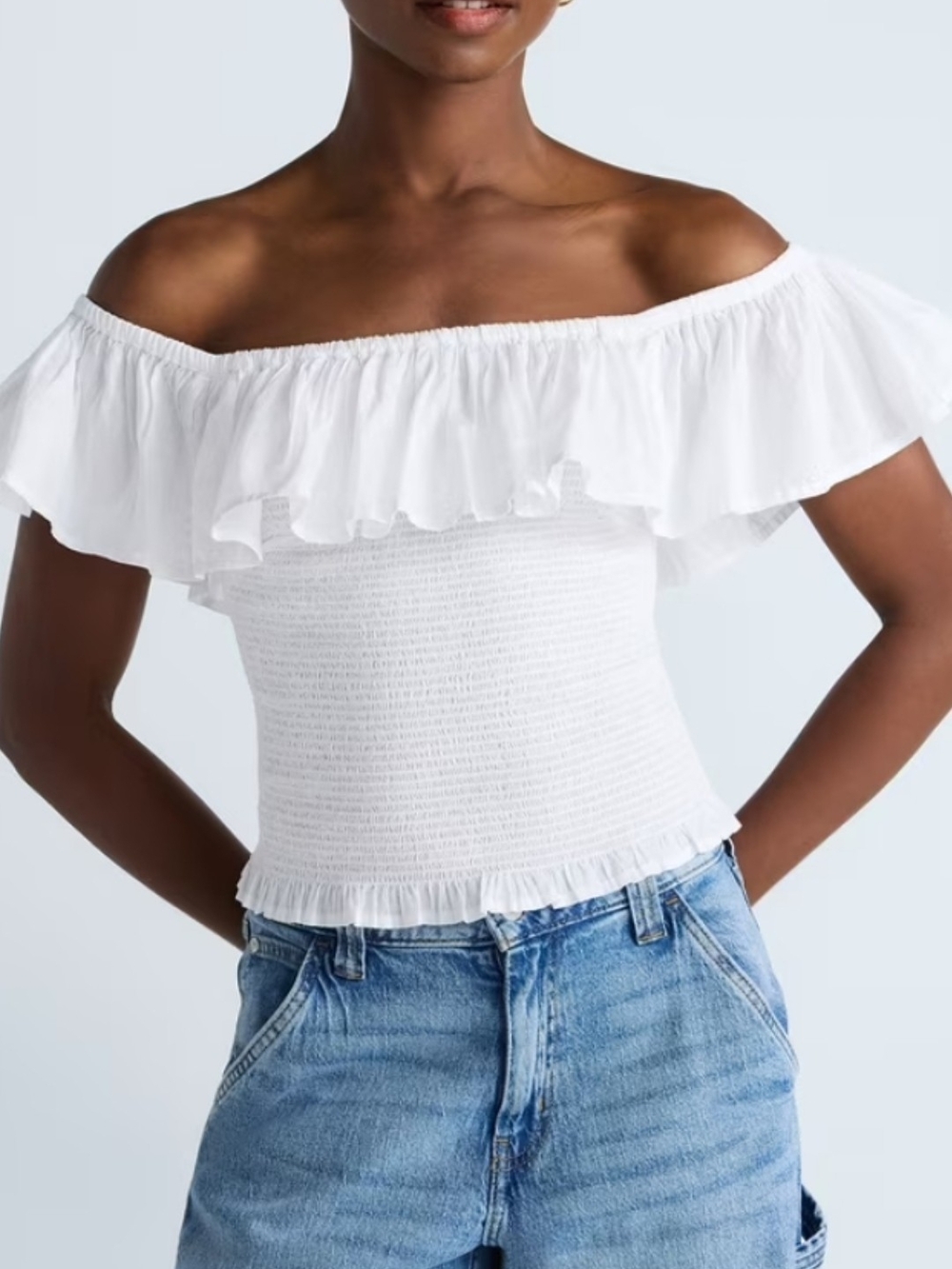 Off The Shoulder Ruffle TubeTop NWT - Picture 2 of 8